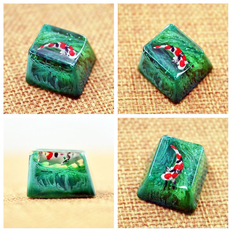 Handmade Koi Fish Resin Keycap For MX Switches Mechanical Keyboard