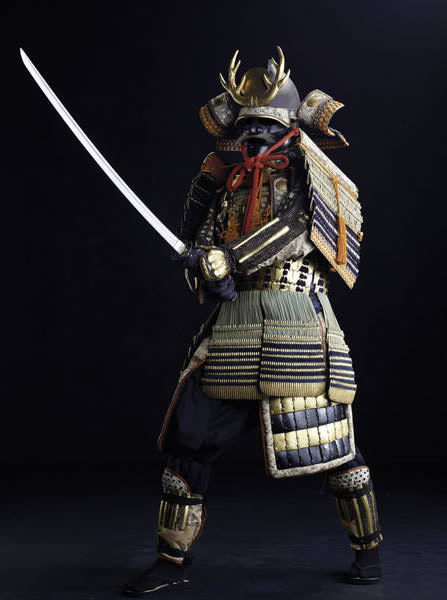 Samurai Armor Holding Samurai Sword