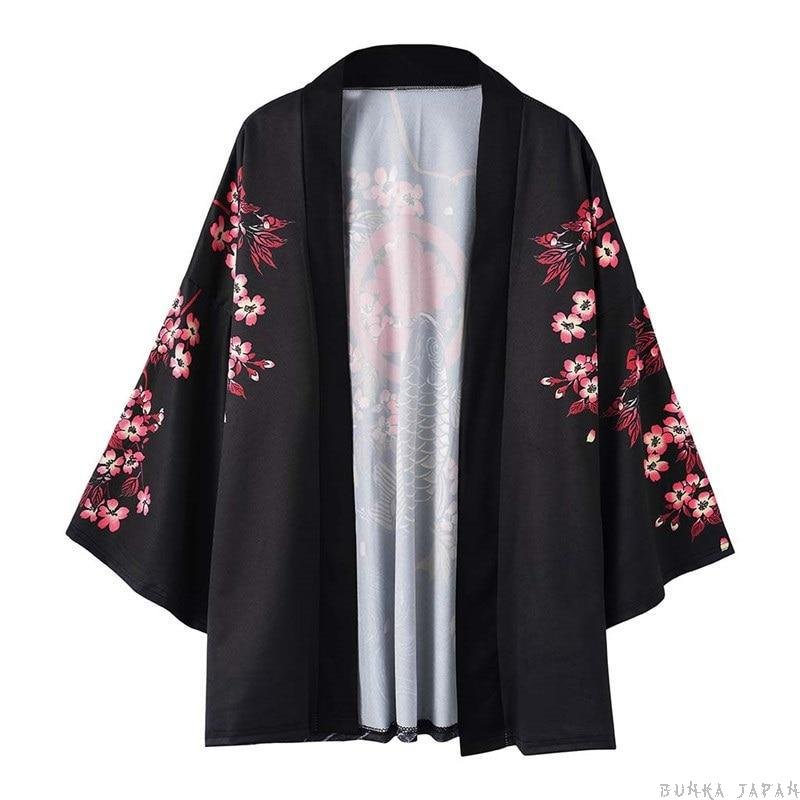Japanese Koi Fish Kimono Cardigan | Bunka Japan