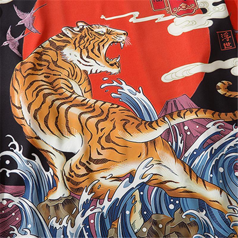 Kimono Cardigan With Japanese Tiger Painting | Anime Series - Bunka Japan
