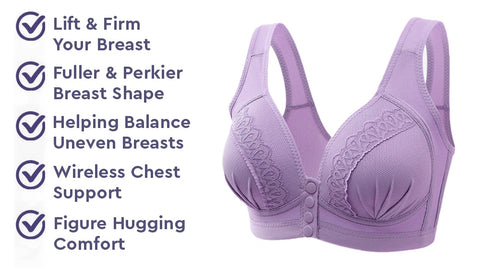 Seamless Anti Sagging Cotton Front Closure Bra For Seniors and Elderly –  comfortweardaily