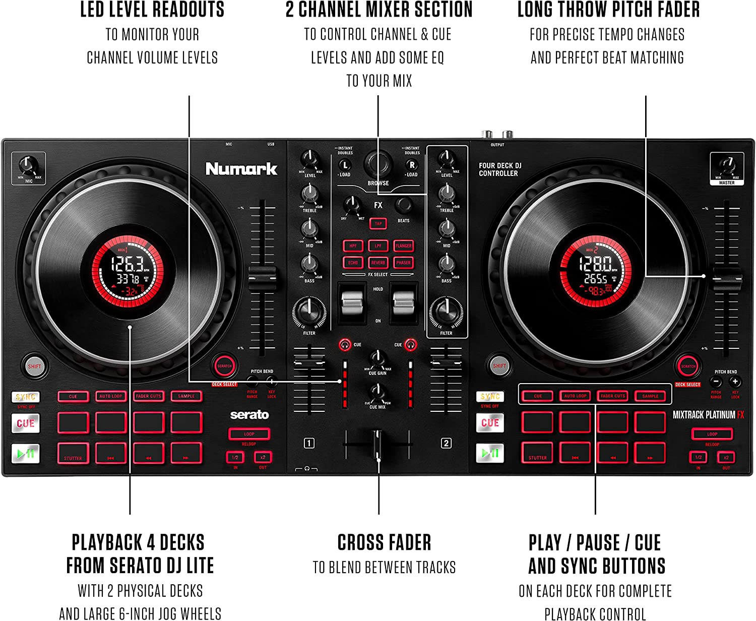 Numark Mixtrack Platinum FX DJ Controller – Langya Tech