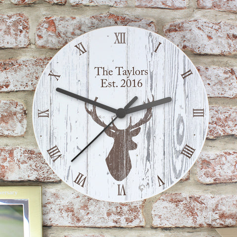 personalised stag clock