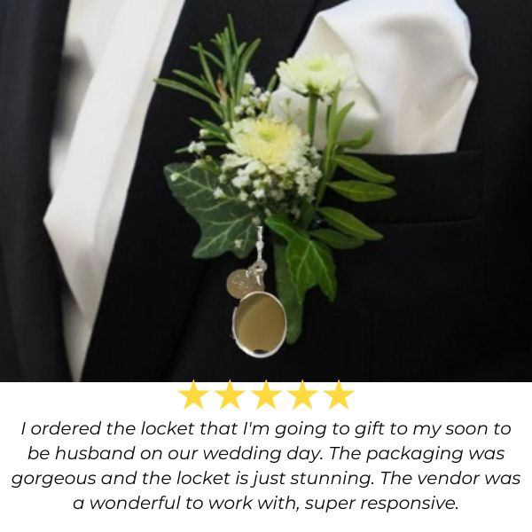 wedding locket for groom with five star review