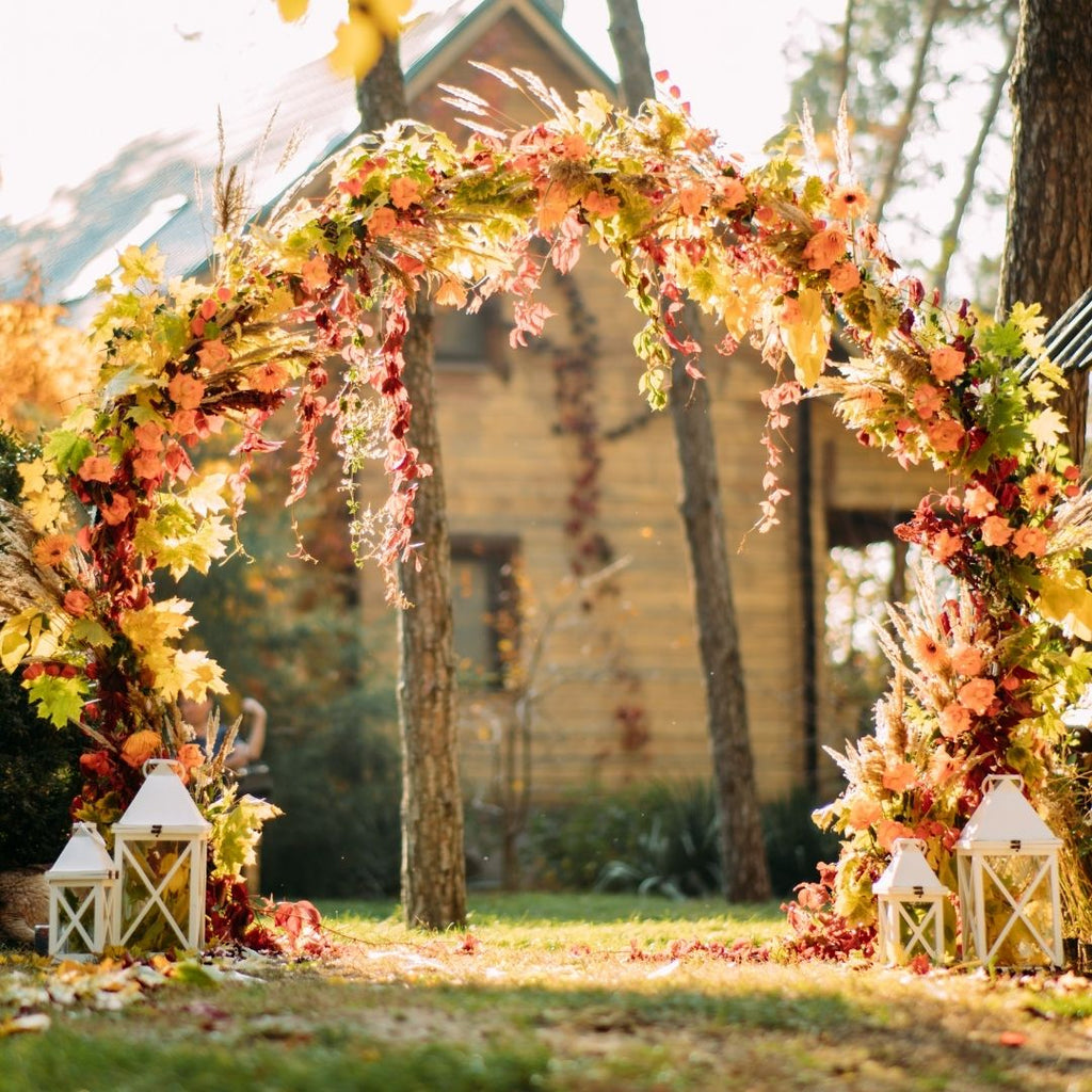 autumn wedding arch