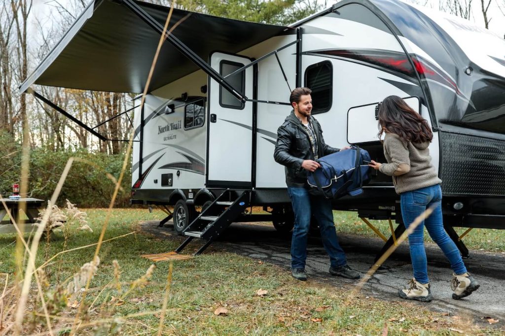 Camping in travel trailers