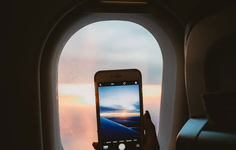 window out of a plane