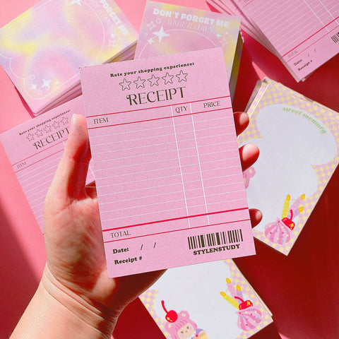 pink receipts bookkeeping