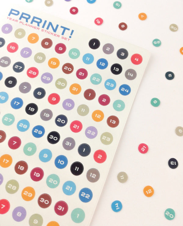 Dated Dots Sticker Sheets, Erin Condren Stickers