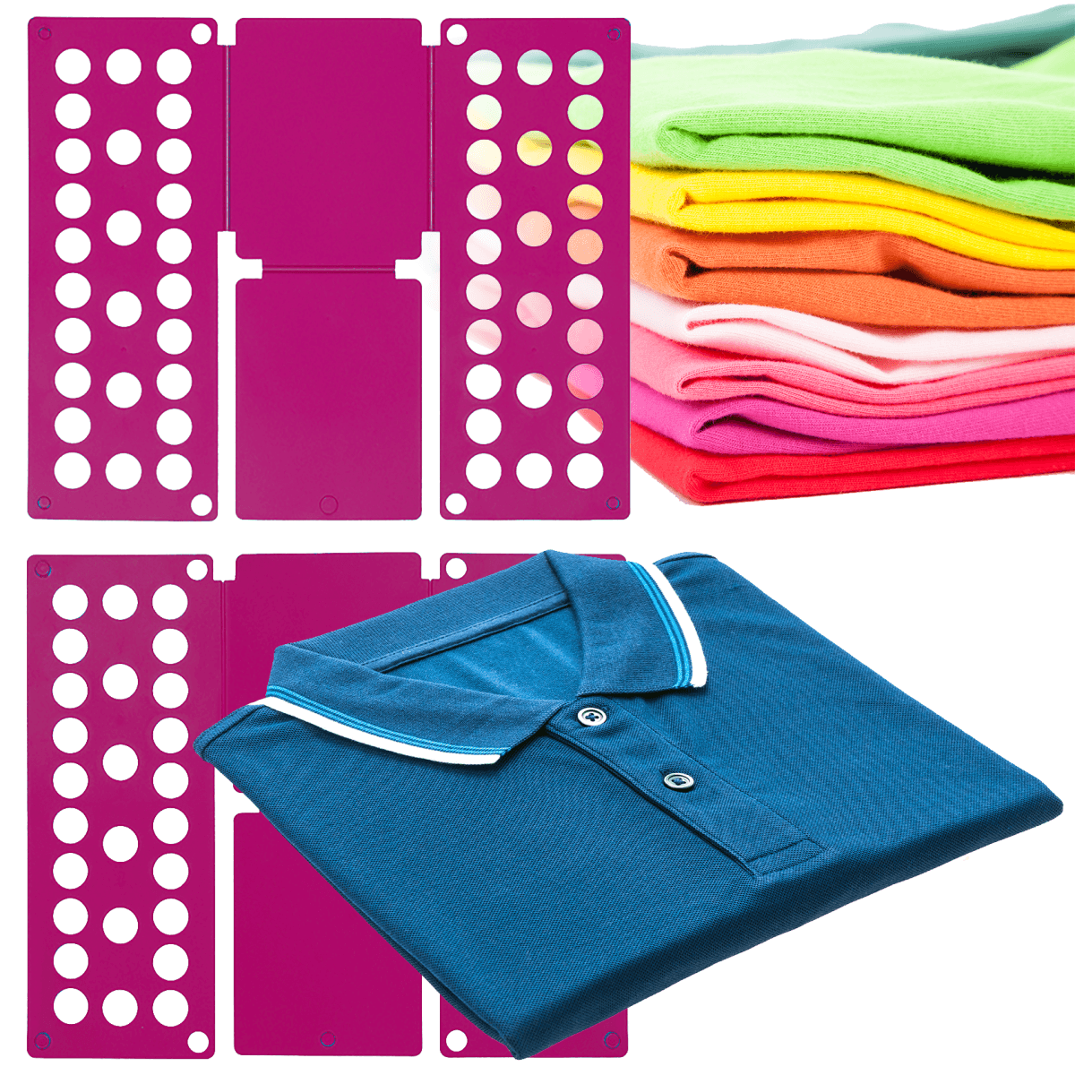 MovilCom® Doblador de Ropa, doblador de Camisas, Tabla para Doblar Camisas,  Laundry Folder Azul: : Hogar – 
