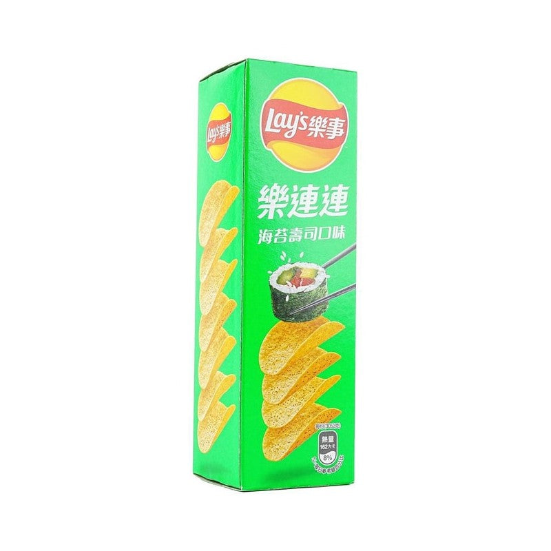 【自营】中国百事LAY'S乐事 台湾版 乐连连薯片 海苔寿司味 60g 休闲零食膨化食品