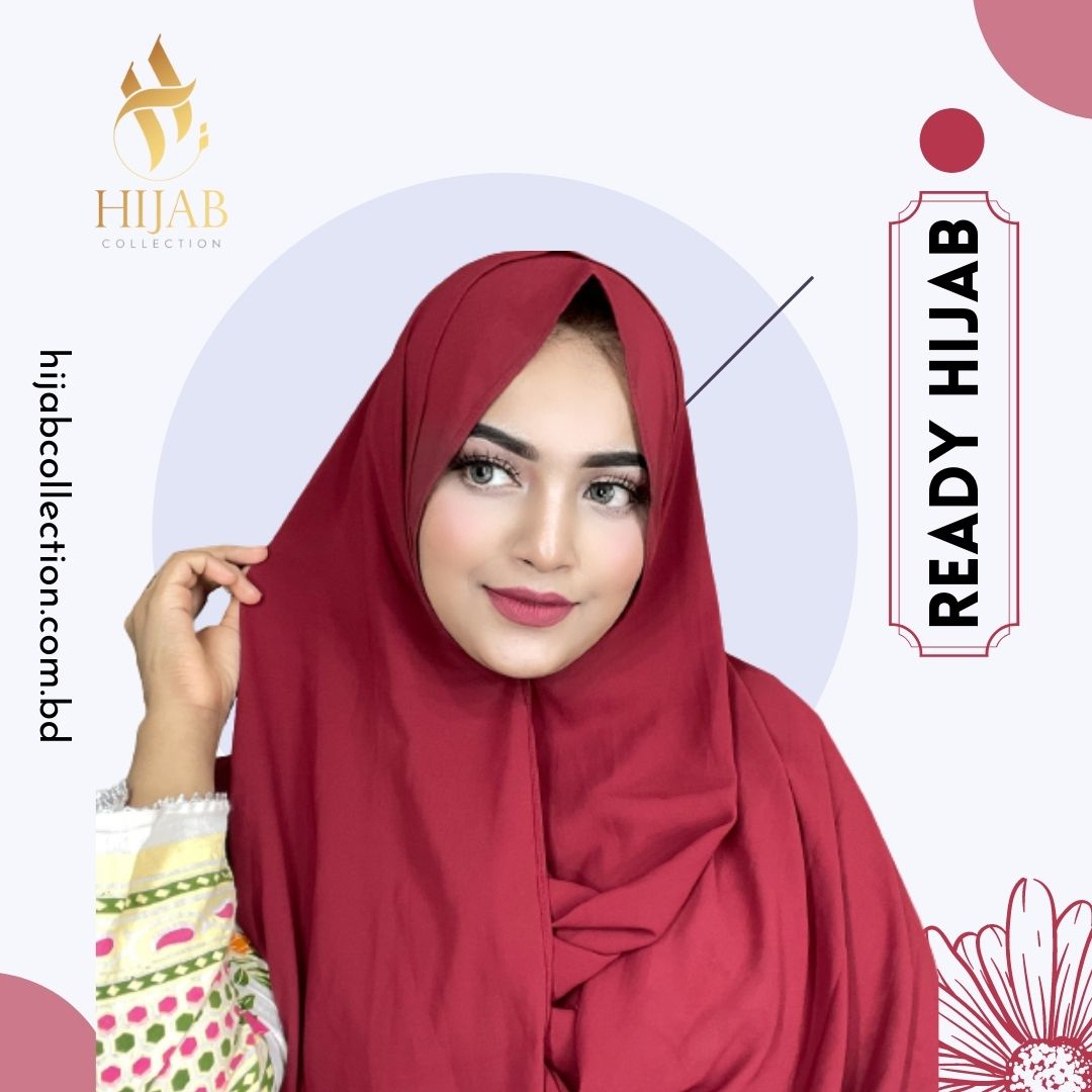 Double Loop Instant Ready Hijab – Maroon