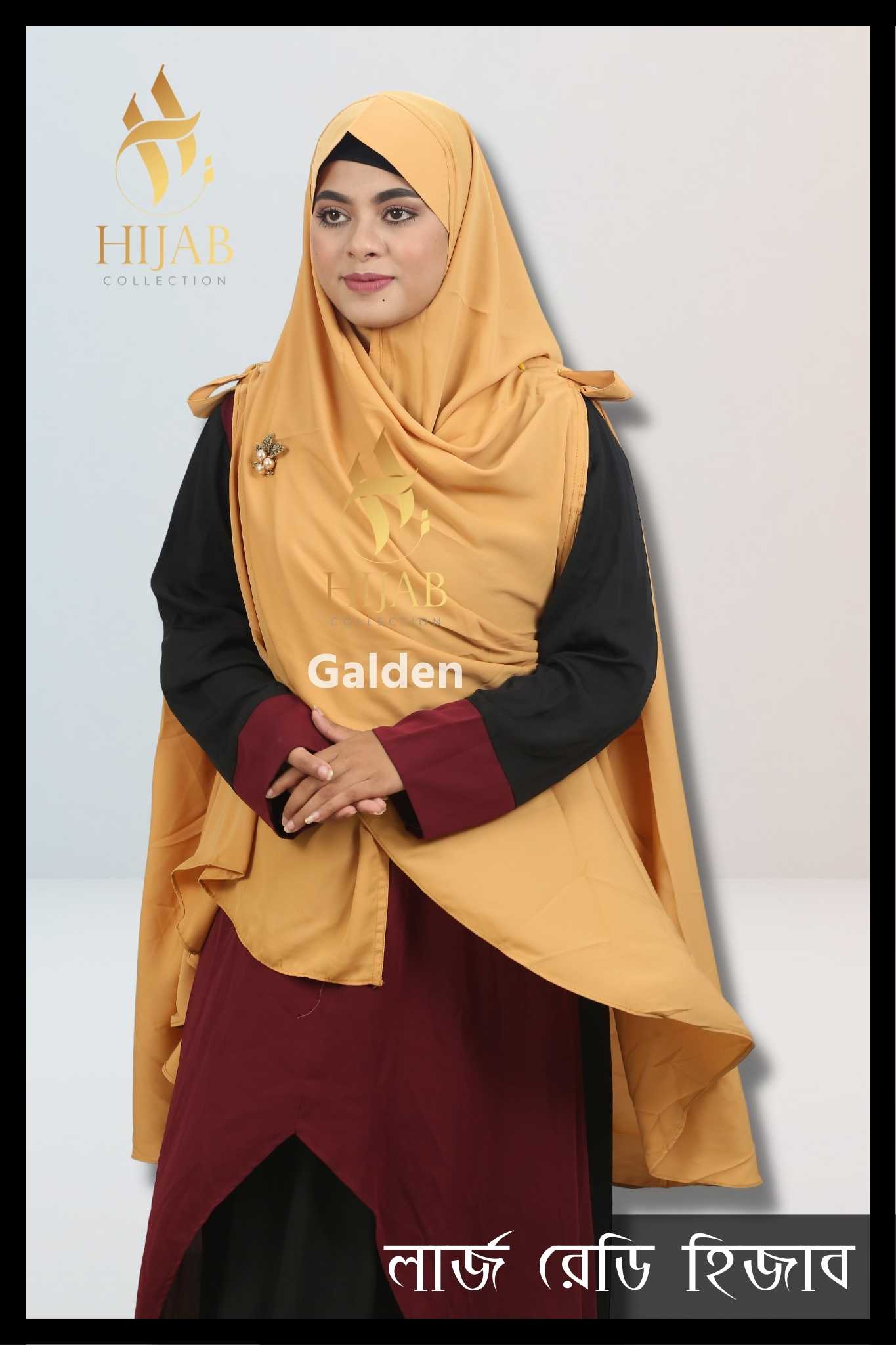 Instant Large Ready Hijab – KC1- Golden