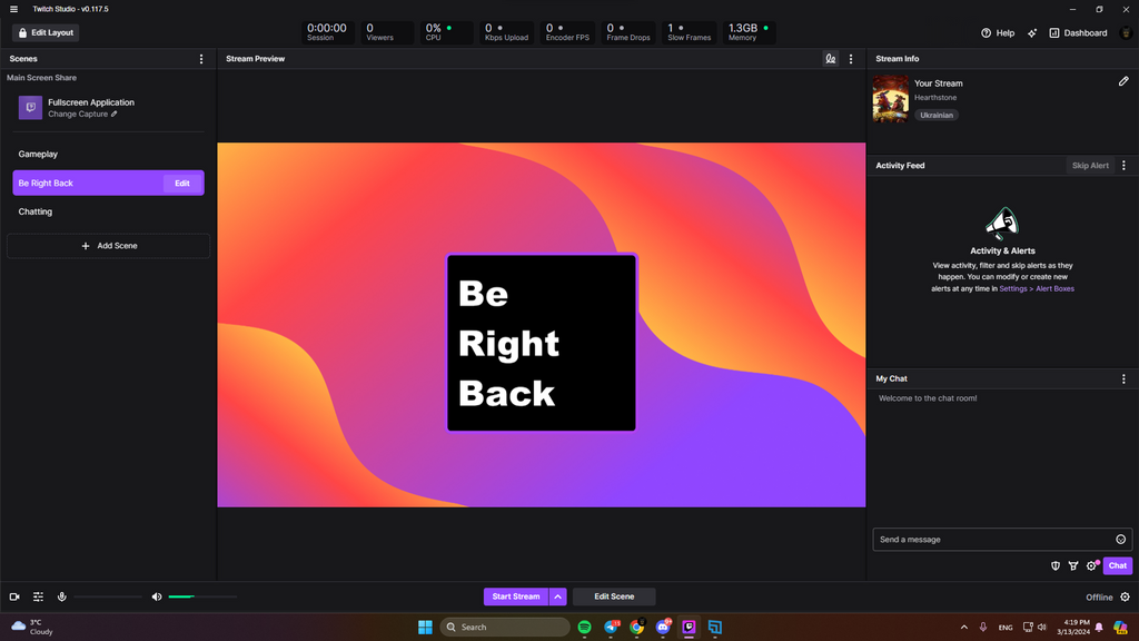 Twitch Studio Interface