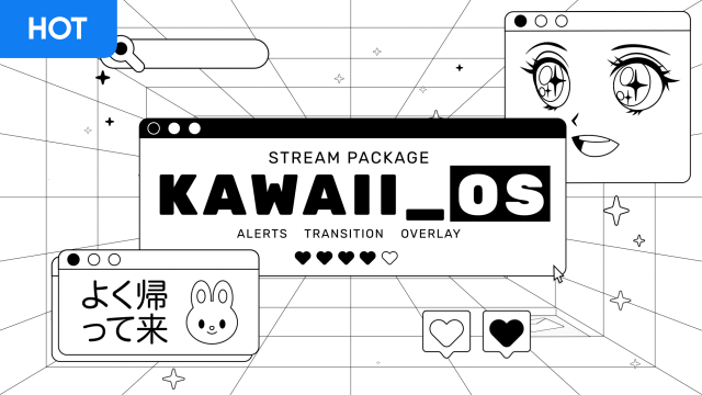 Kawaii OS Twitch Overlay & Alerts Package for OBS Studio