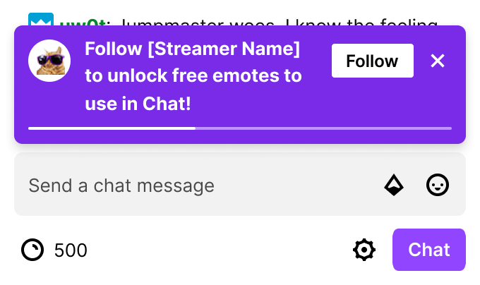 Twitch Follower Emotes Notification