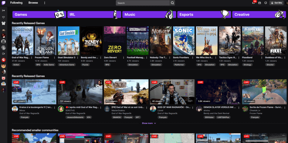 twitch.tv live streaming platform