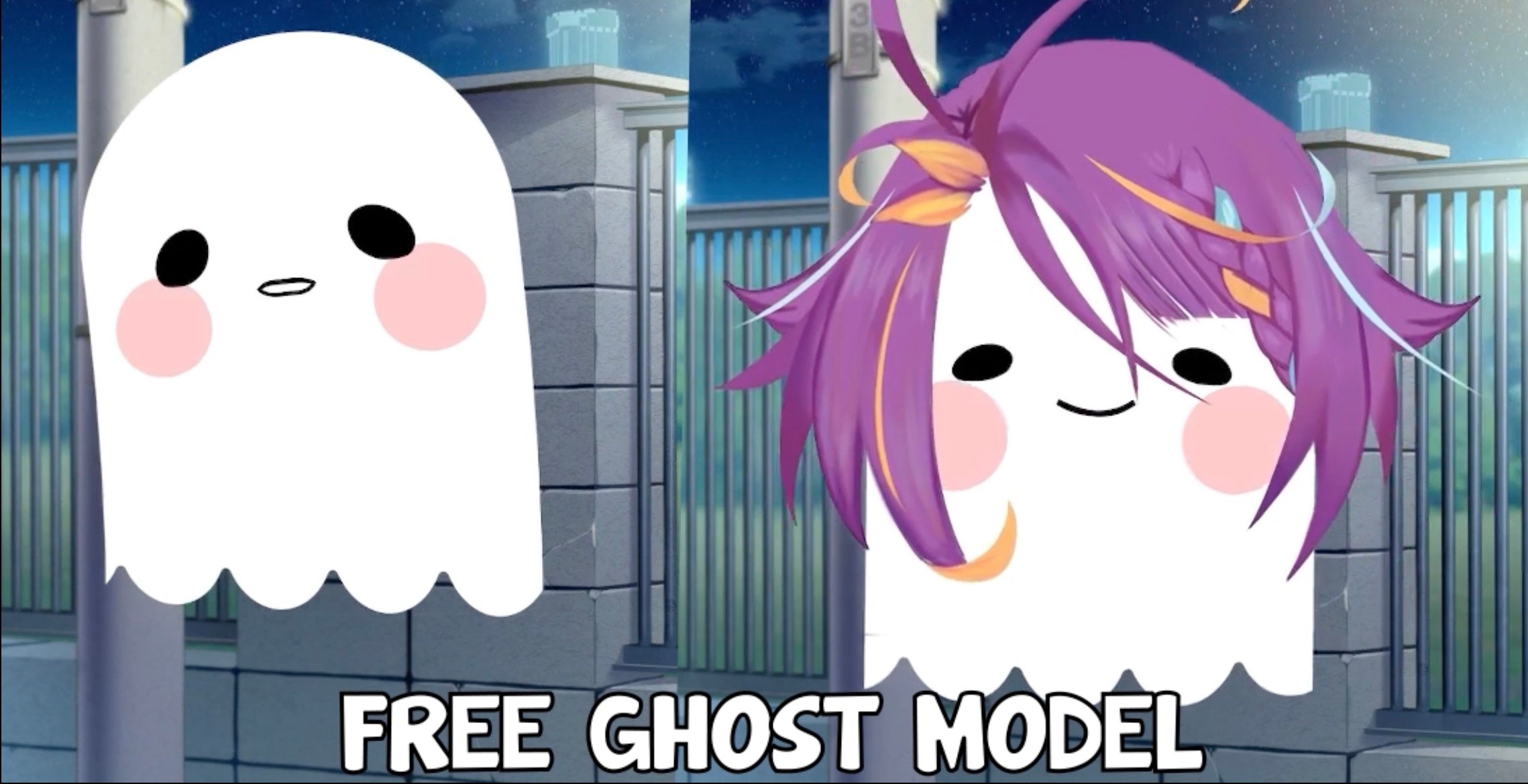 Ghost Free 2D VTuber Model by Slumbaby