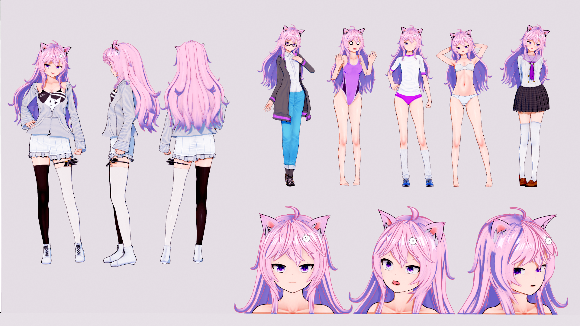 Nyanners Nyatasha Free 2D VTuber Model by MidoriMint