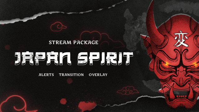 Japan Spirit Twitch Overlay & Alerts Package for OBS Studio