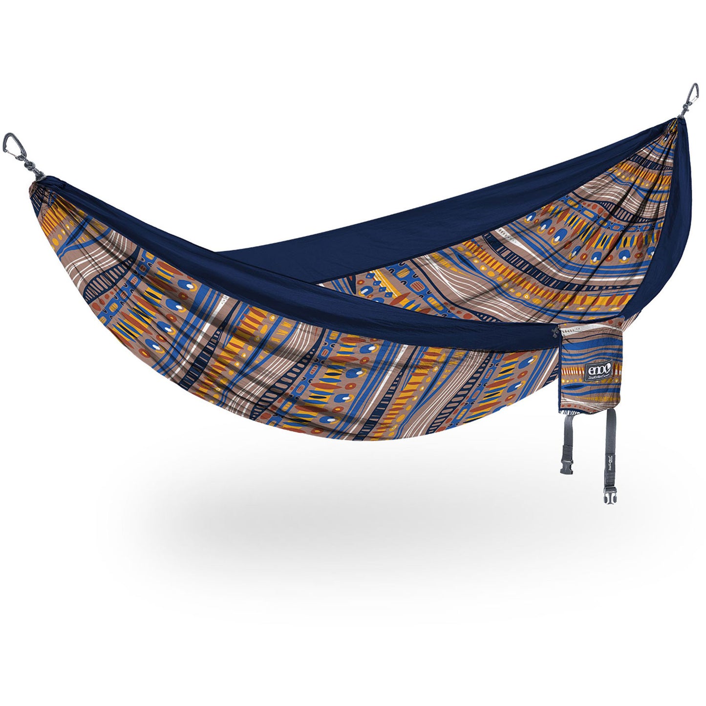 Eagles Nest Outfitters DoubleNest Hammock in Tundra/Navy angle