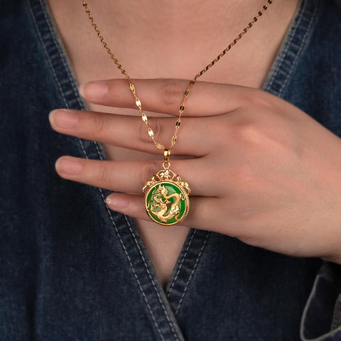 jade dragon necklace