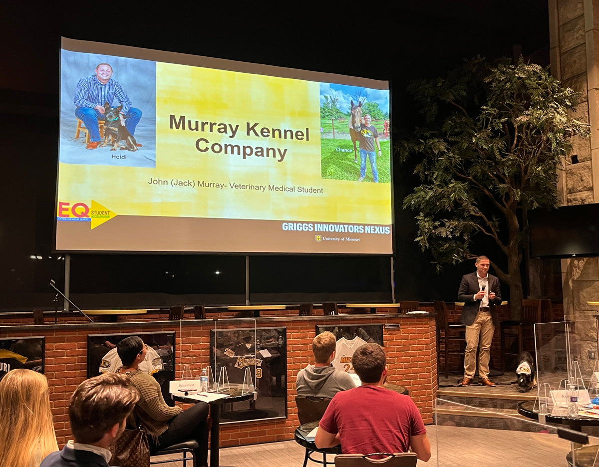 Murray Kennel Co winning pitch competition at the University of Missouri