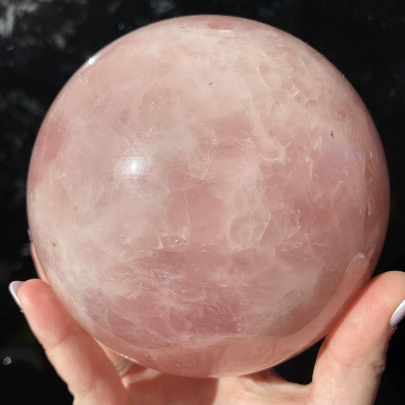 Rose Quartz Sphere - Ruby's Minerals