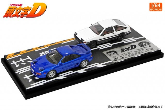 Hi-Story initial-D Toyota MR2 SW20 & AE86 Trueno Vol. 15 2 piece set + Diorama MD64215 1:64