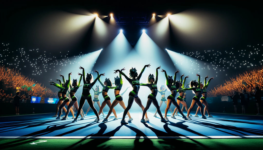 An all-girl all-star cheer performing florida atlantic university