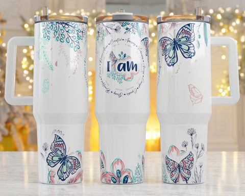 Have the Day you Deserve colorful tumbler, 40 oz metal tumbler with –  Amanda's Crafty Creations