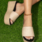 Minimalist Espadrille Flatform Slide Sandals