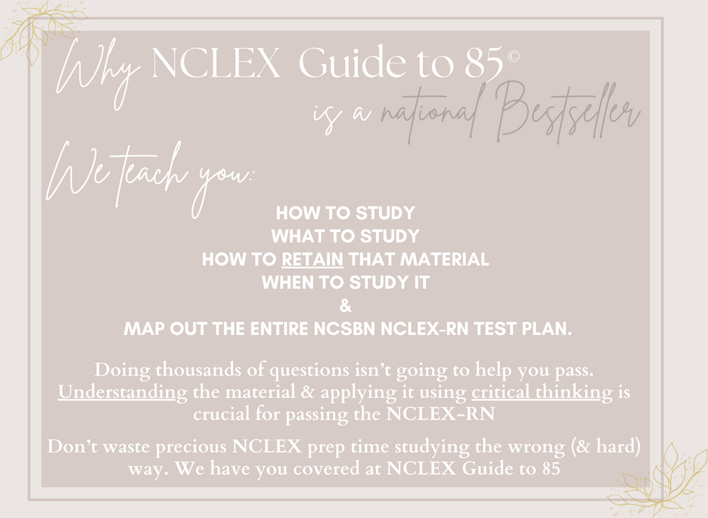 NCLEX Guide to 85 by Nursing Perspective. Pass the NCLEX-RN, NCSBN nclex