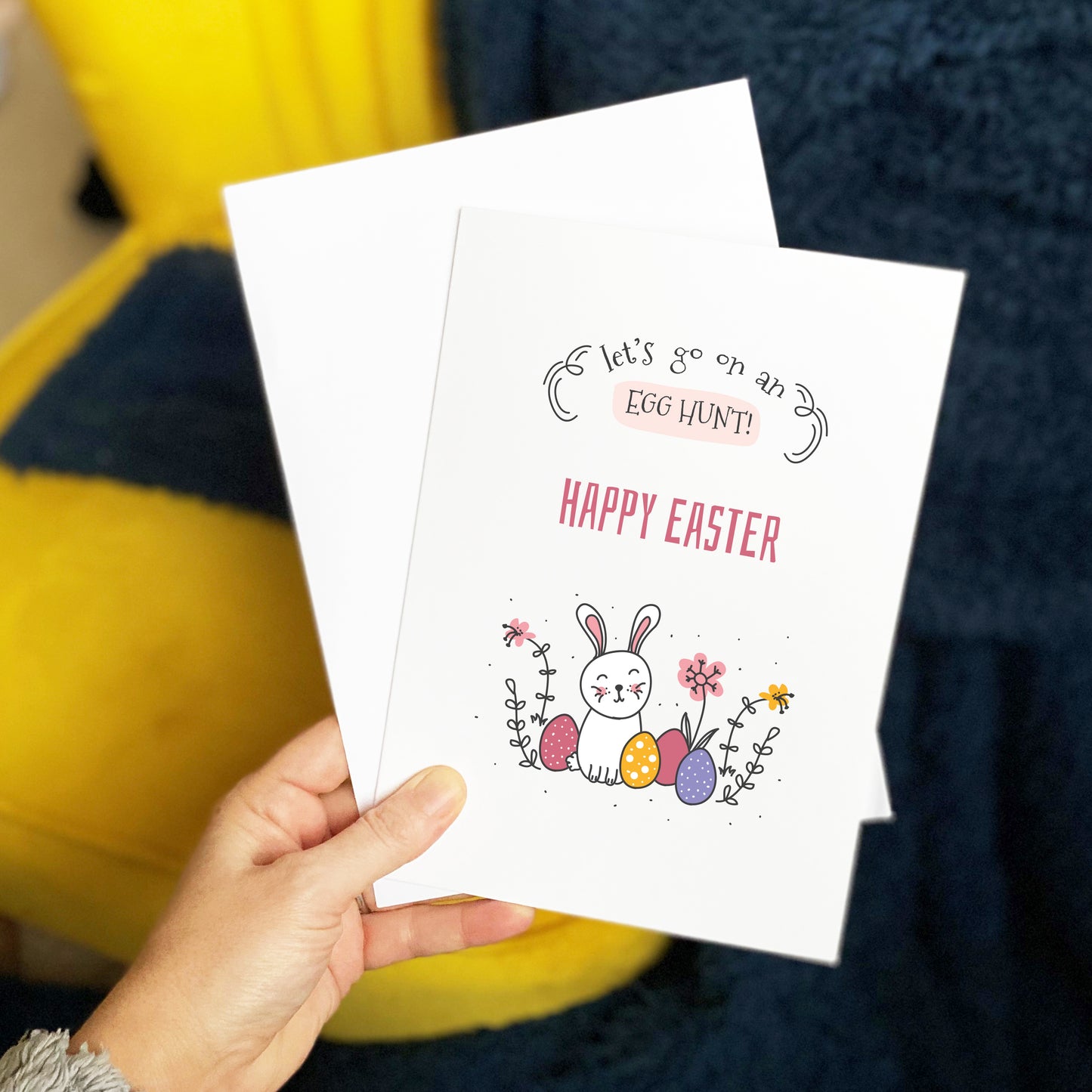 Lets Go On An Egg Hunt Easter Card – Perfectpersonalisedgifts