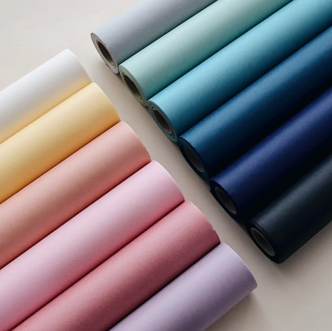 Korean Style Solid Color Kraft Paper Roll 