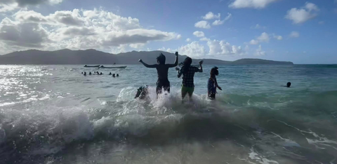 Girls in water