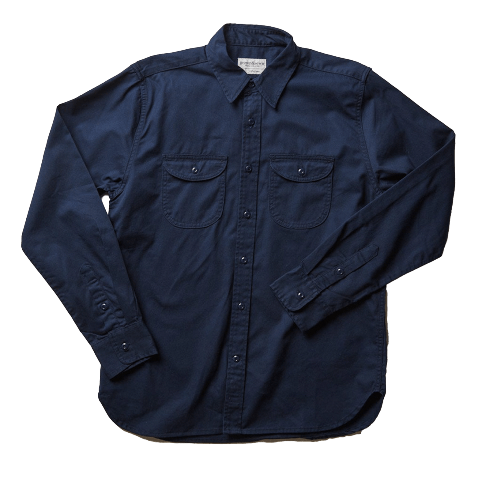 Dean Shirt - Natural Dark Indigo Twill - grown&sewn