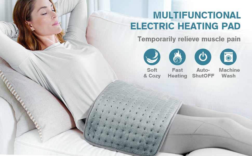 Heating pad for back shoulder neck 60 x 85 cm. Heating pad with