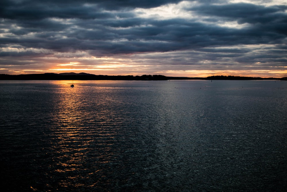 lake at sunset