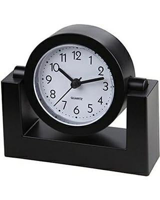 Sima Timekeeper Black Swivel Desk Clock Battery Operated