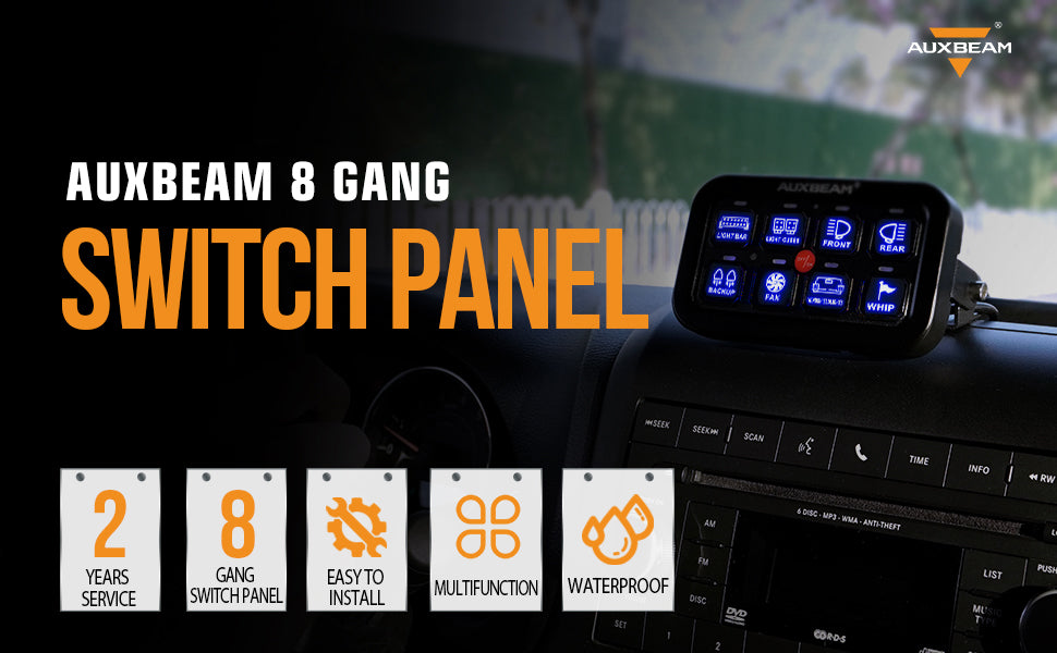 Auxbeam® Switch Panel | Off Road Lights Controller | 6/8 Gang