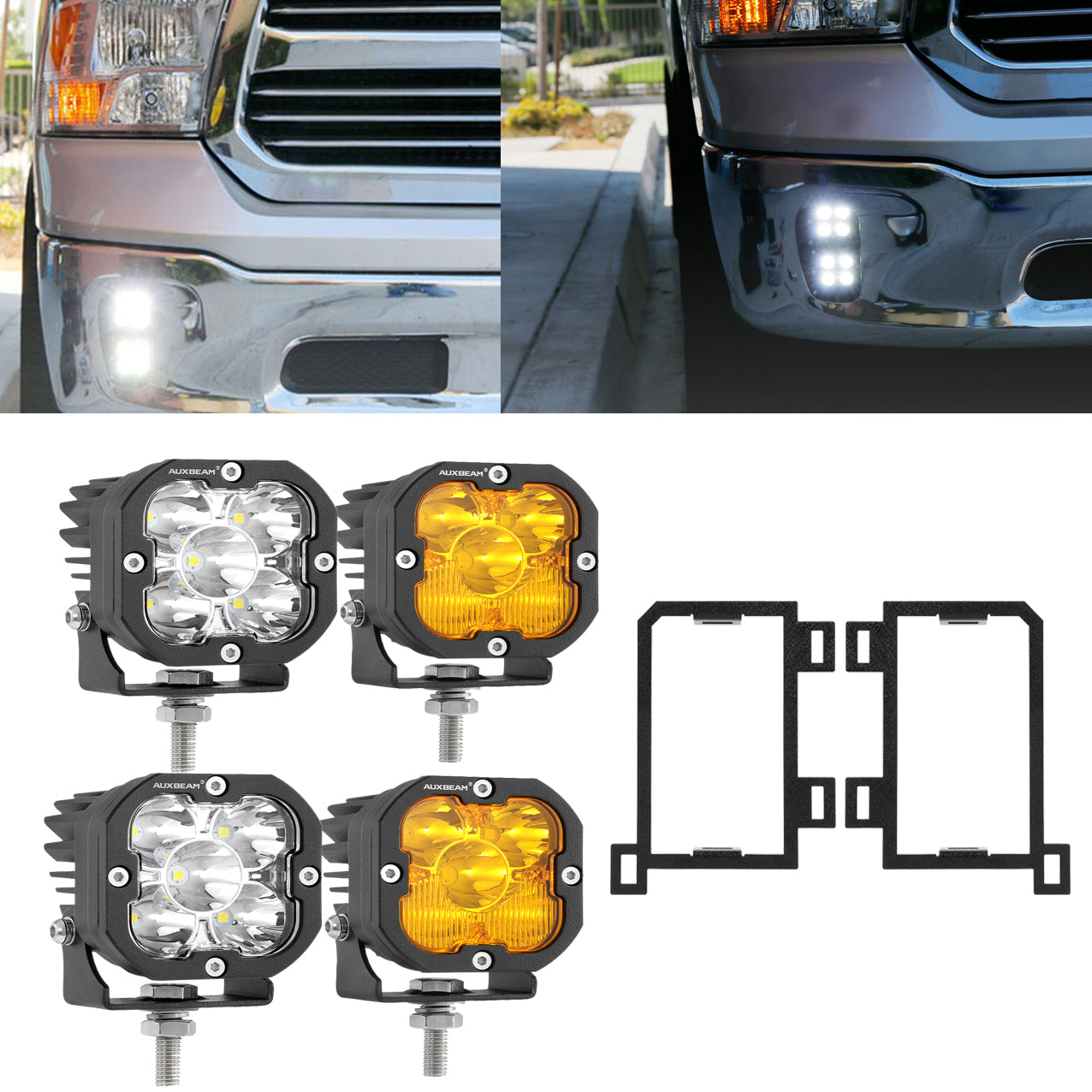 新品本物】 USヘッドライト AUXBeam 6X H7 H11 60WコンボLEDヘッドライト電球6000K HI LOビームフォグライトF16  AUXBEAM 6x 60W Combo LED Headlight Bulb 6000K Hi Lo Beam Fog Light F16 