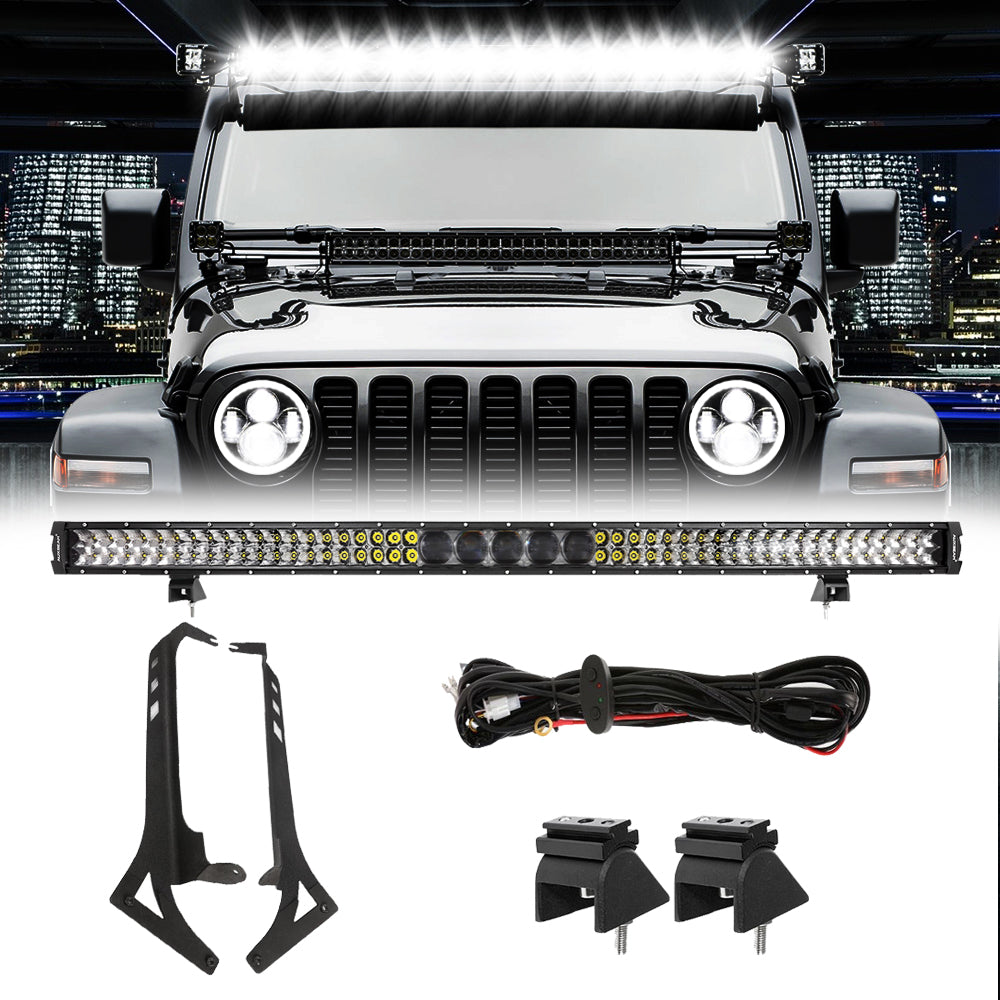 Jeep Light Bar | 52 Inch Led Light Bar for 2018-2021 Jeep Wrangler JL