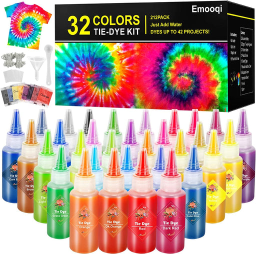 Tie Dye Kit, Emooqi 8 Colors 100Ml All-in-1 Tie Dye Set with 16 Bag  Pigments, Rubber Bands, Gloves, Apron and Table Covers for Craft Arts  Fabric Textile Party DIY Handmade Project — emooqi