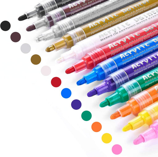 Liquid Chalk Markers, Emooqi 12 Pack Dry Erase Marker Pens with 40 Labels,  2 Extra Tips & Tweezer, for Chalkboards Signs, Car Windows, Blackboards,  Glass, Bistro - 6mm Reversible Bullet & Chisel Tips — emooqi