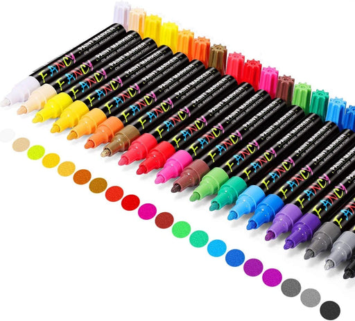 Emooqi Fabric Marker, 24 Colors Textile Marker, No Bleed Fabric Pen Vivid  and Washable T-Shirt Marker, Ideal for Decorate T-shirts Bibs Textiles  Shoes Handbags Graduation Signatures — emooqi