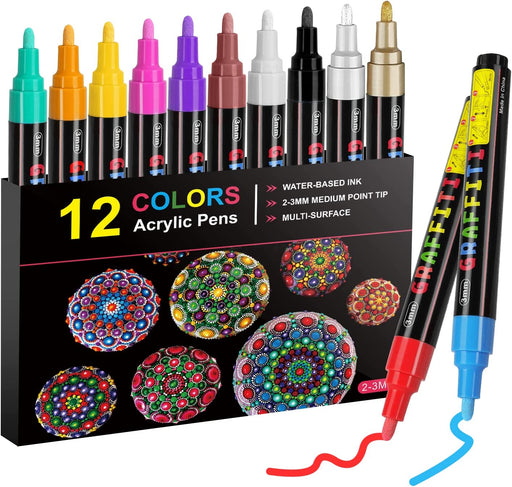 Paint Pens,Paint Markers 20 Pack Oil-Based Painting Pen Set for