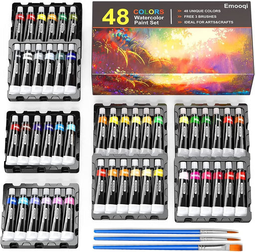 Emooqi Watercolor Paint Set, Watercolour Paint Box with 36  Colors Pigment,2 Hook Line Pen,2 Water Brush Pen, Watercolor Paper Pad, for  Artists Painting Professionals Beginner Painters. : Arts, Crafts & Sewing