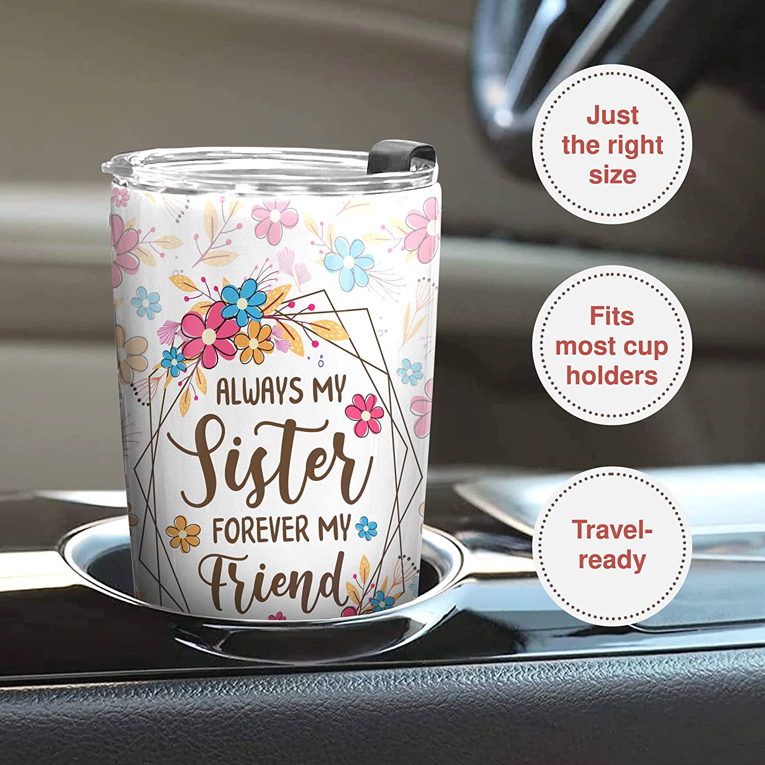 Vprintes Funny Sister Gifts from Sisters - Birthday Gifts for Sister C
