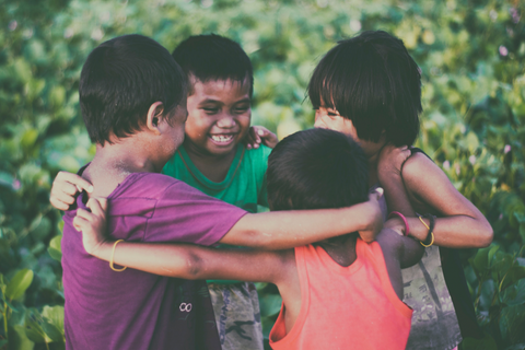 laughing children